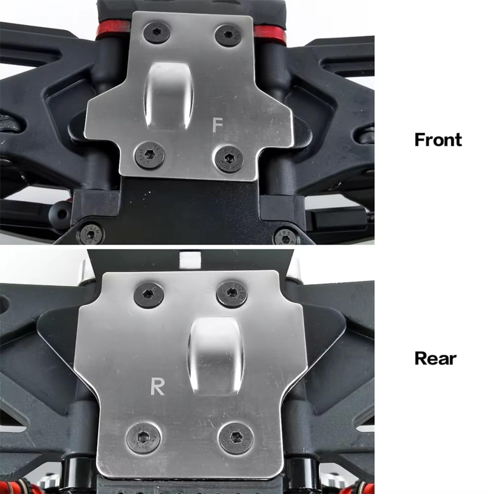 Per Kraton Per Outcast Per Senton Per Talion Per Typhon 1/8 Piastra Protezione Anteriore E Posteriore In Acciaio RC Parti Camion Per Buggy Accessori Giocattoli Rc