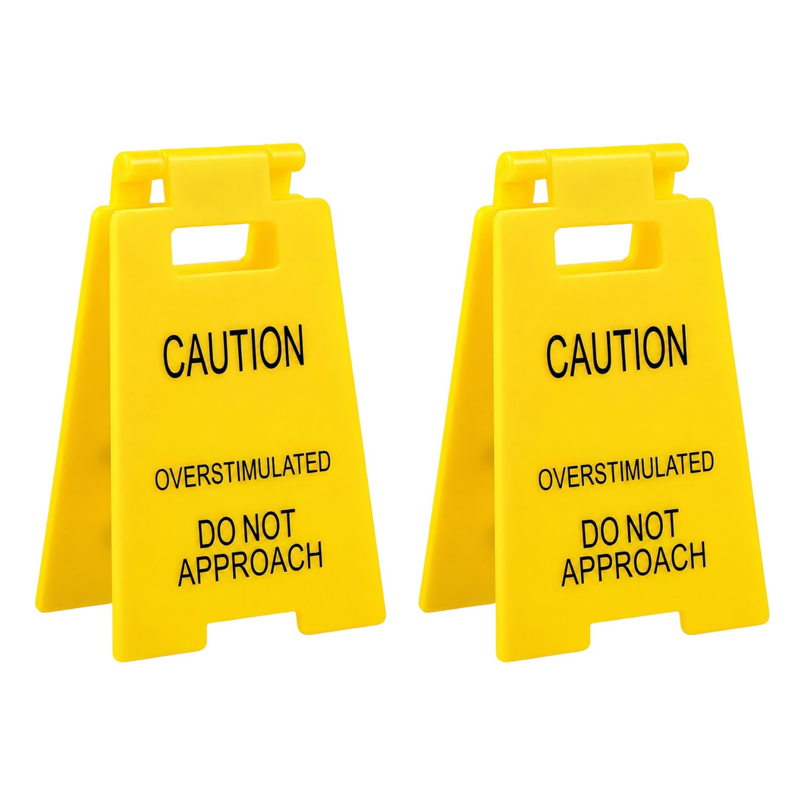 QIHAWN 2Pcs Funny Acrylic Desk Warning Signs for Office Coworker Gag Gift