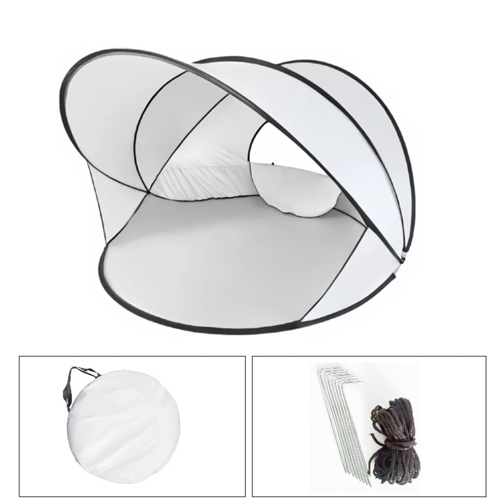 Strandzelt, Sonnenschutz, 130 x 130 x 100 cm, sofort aufgebaut, faltbar, Sommer-Campinghütte, für 2–3 Personen, Wandern, Angeln, Abenteuer, Garten, Rasen, Park, Hinterhof