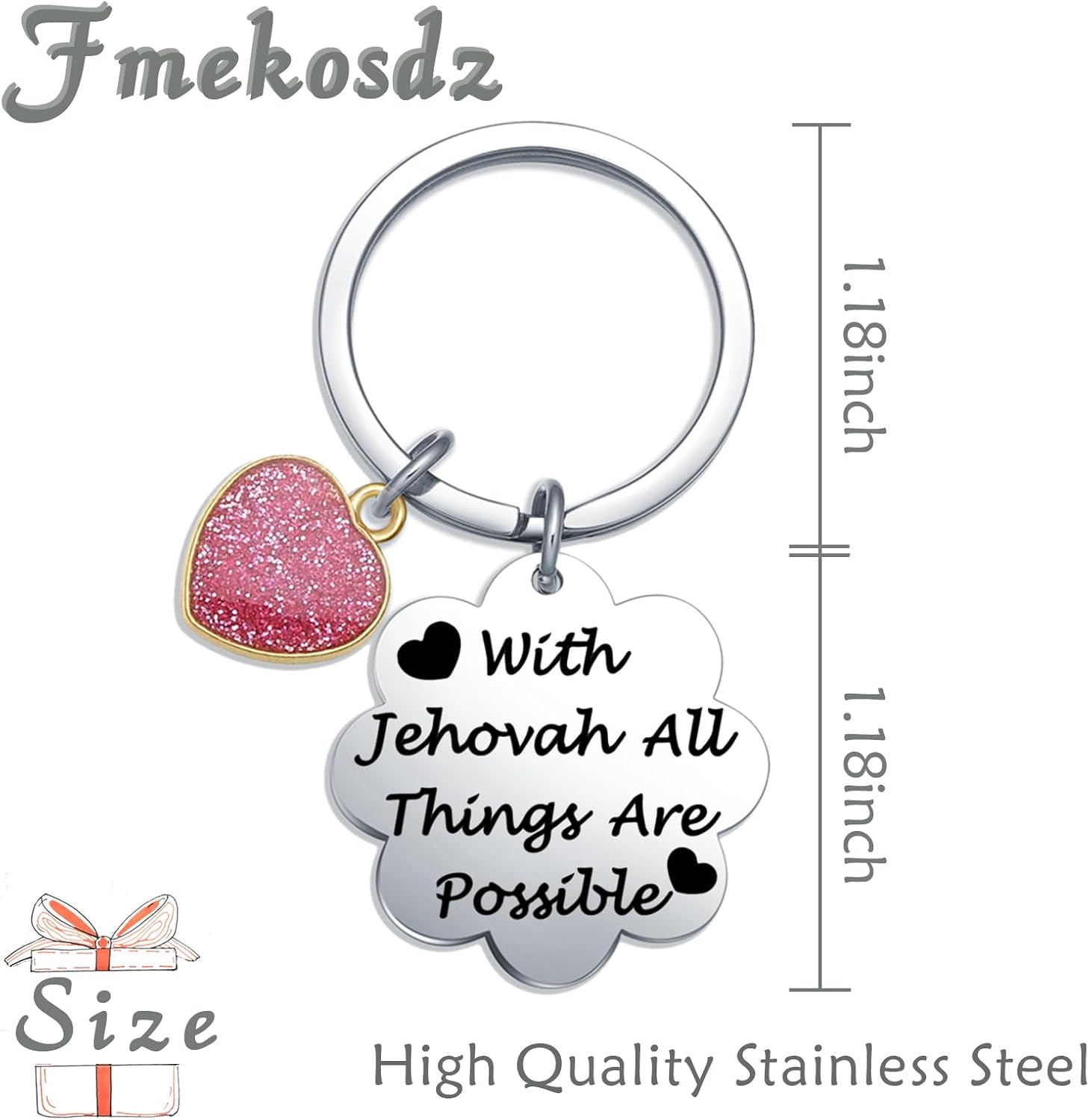 JW Keychain JW Pioneer Keychain Jehovah Witness Gifts Jehovah Jewelry Religious Gifts For Women image 2