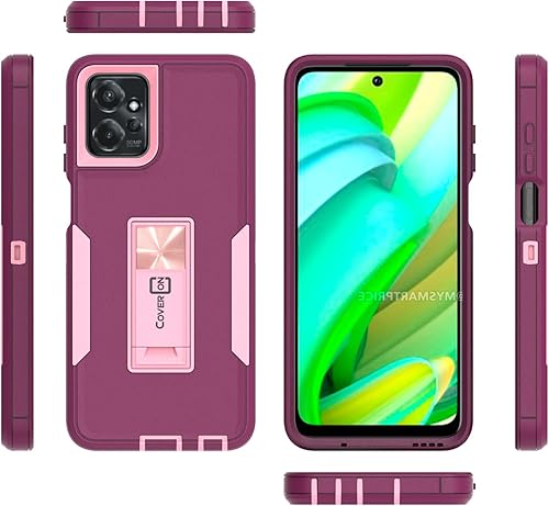 Miniatura 8 de CoverON Funda rígida diseñada para Motorola Moto G Power 5G, resistente grado militar A de doble capa híbrida de TPU suave, cubierta de plástico