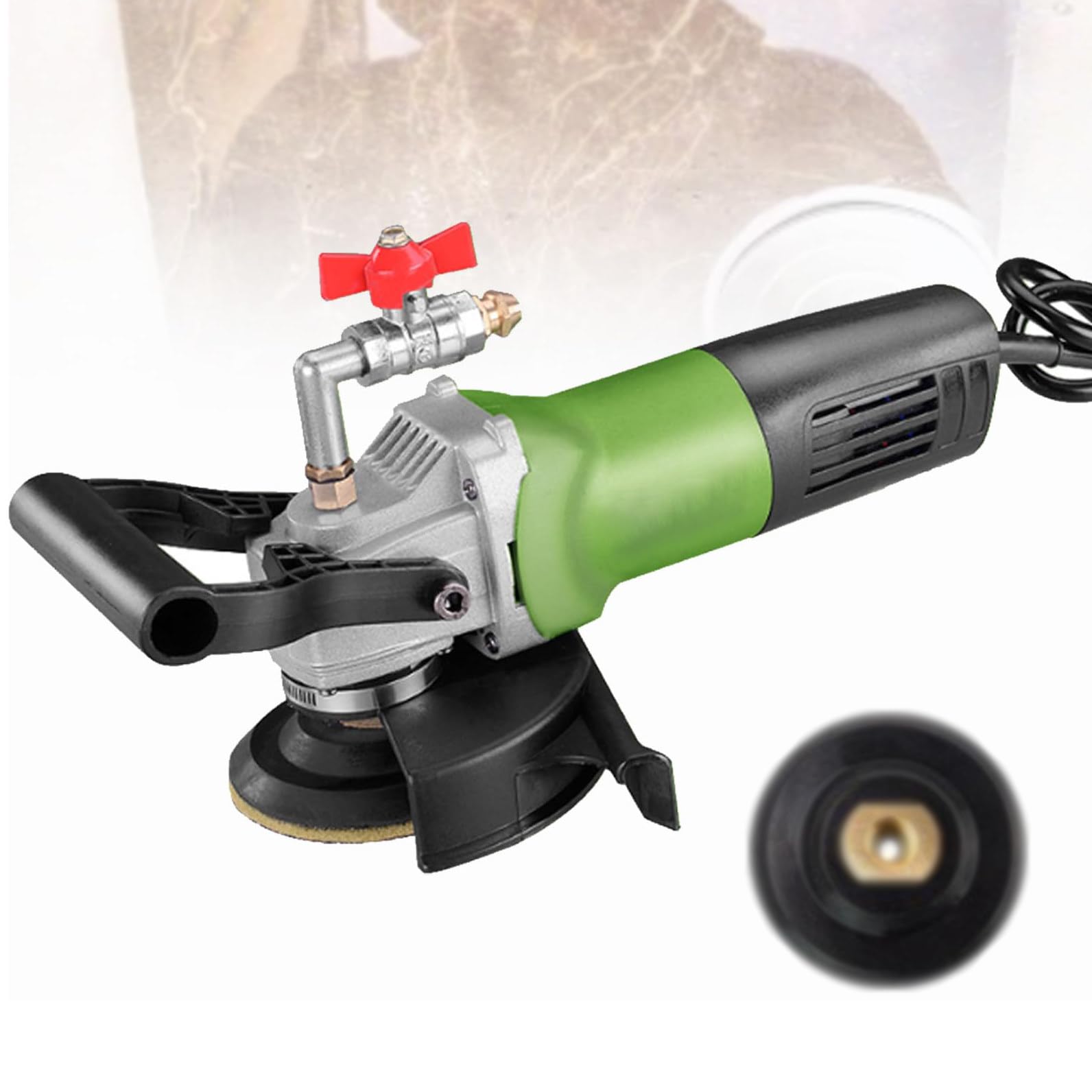 Zhjopp 220V Wet Polisher Hand-Held Water Injection Stone Polishing Machine,Electric Wet Stone Polisher Grinder Cement Floor Marble Polishing