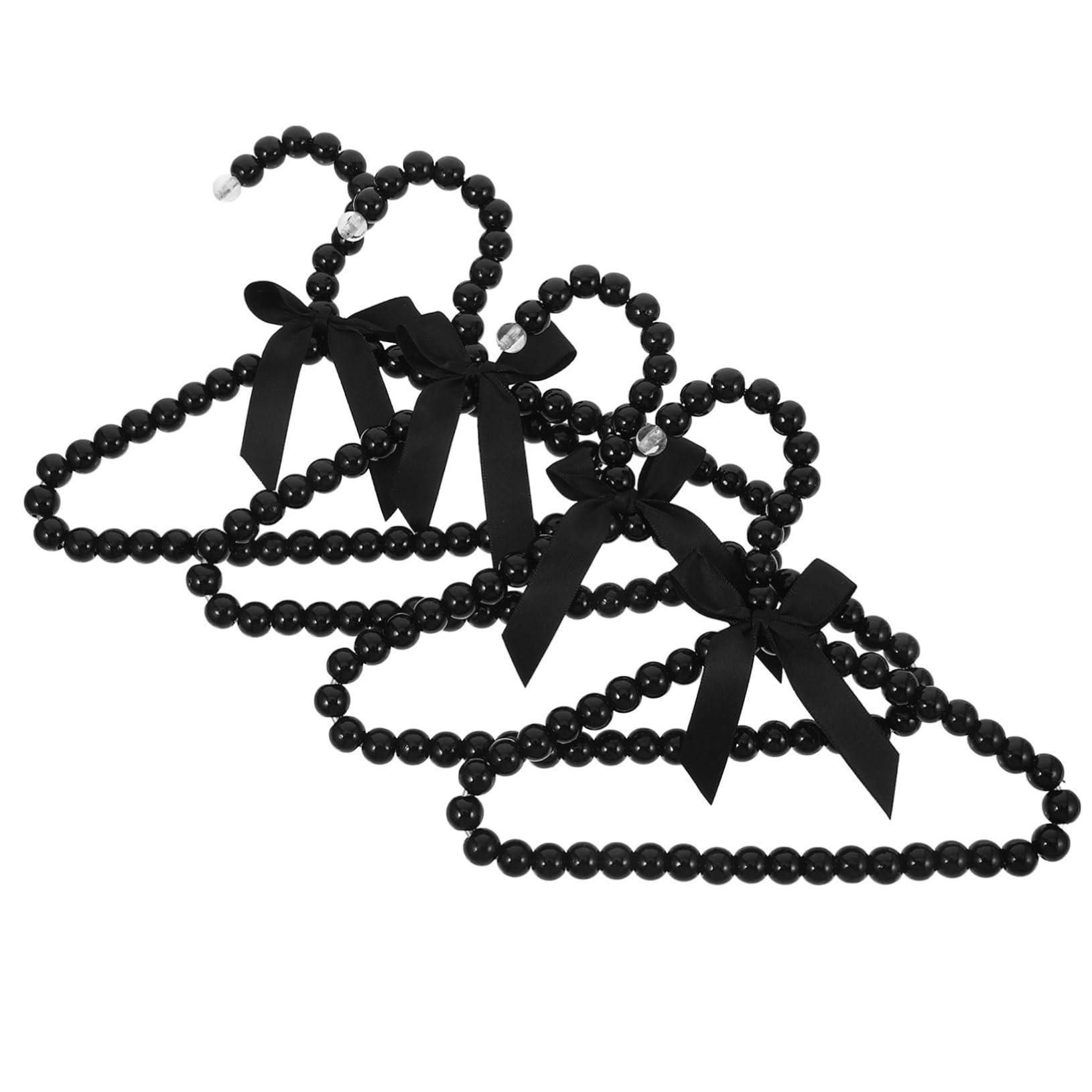 Ciieeo Elegant Pearl and Bow Hangers for Boys and Girls 20cm Baby Hangers Sturdy Plastic Multifunctional for Clothes and Accessories