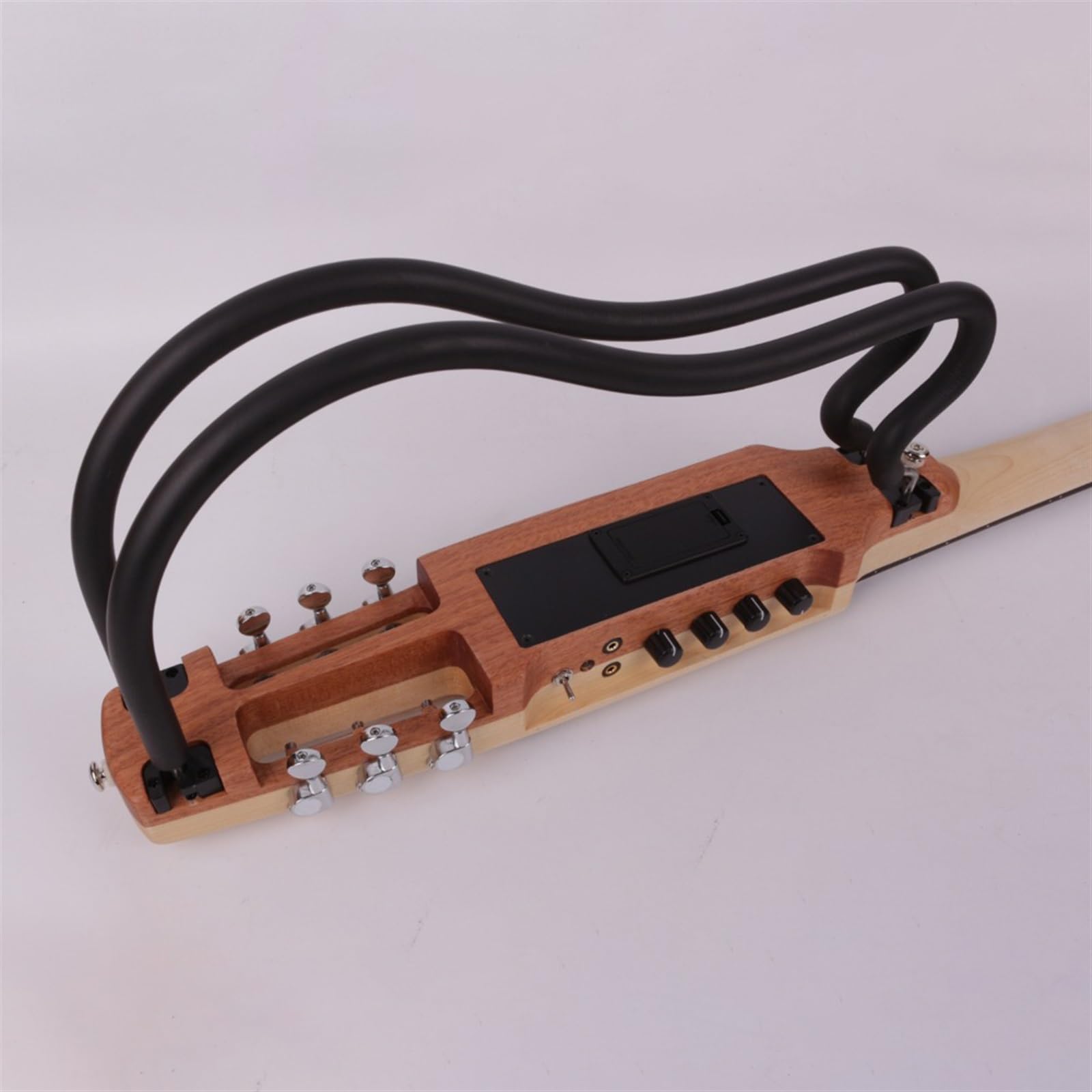 Bezgłowa Cicha Podróż Elektryczna Gitara Akustyczna Prawa Lewa Ręka Przenośna Podróż Wbudowana W Gitarę Efektorową Początkujący Bezgłowy Gitara Elektryczna (Color : Right Hand)