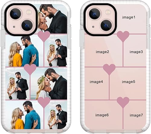 Miniatura 7 de WOWTIFY Funda de teléfono personalizada para iPhone 13, fundas de teléfono con fotos de collage multiimagen, cubierta personalizada para cumpleaños,