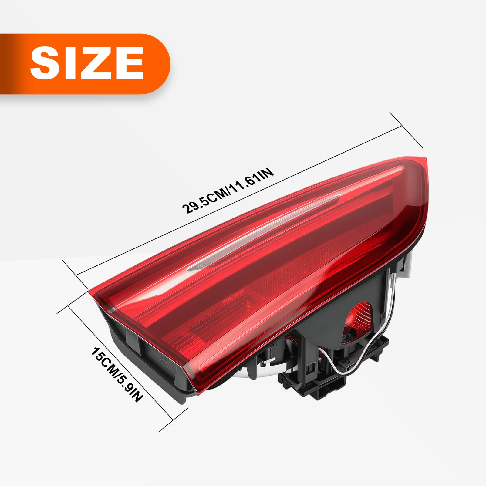 Fanali Posteriori Sinistro e Destro per BMW X1 F48 2014-2022 Luce Freno Luce di Posizione Sostituzione 63217350697 63217350698 1 Paio (Sinistro e Destro)