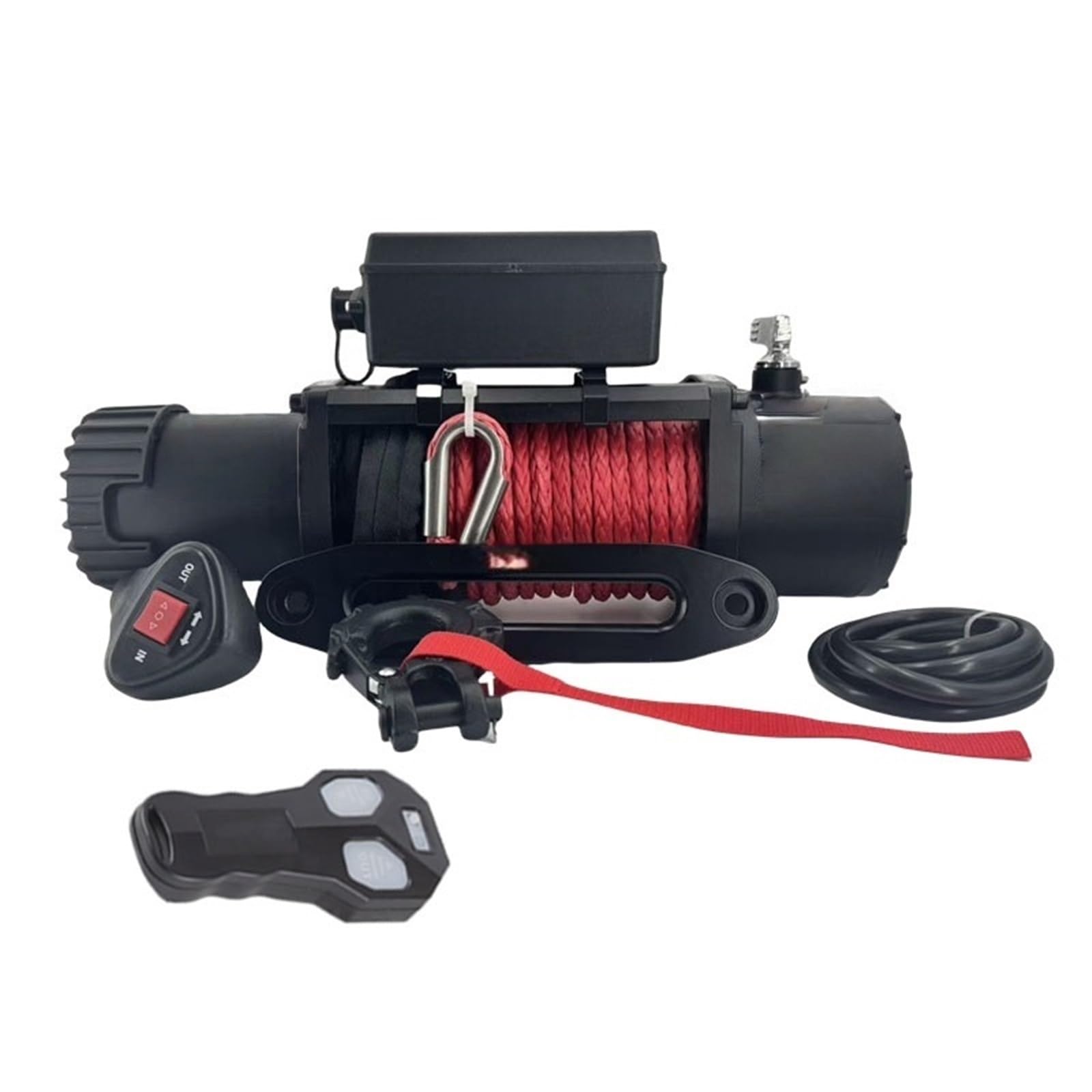 Wciągarka Elektryczna O Udźwigu 13000 Funtów, Kabel 4x4, 12 V/24 V, 1200 W, 10 M, Wysoka Wytrzymałość Na Rozciąganie Wciągarki elektryczne