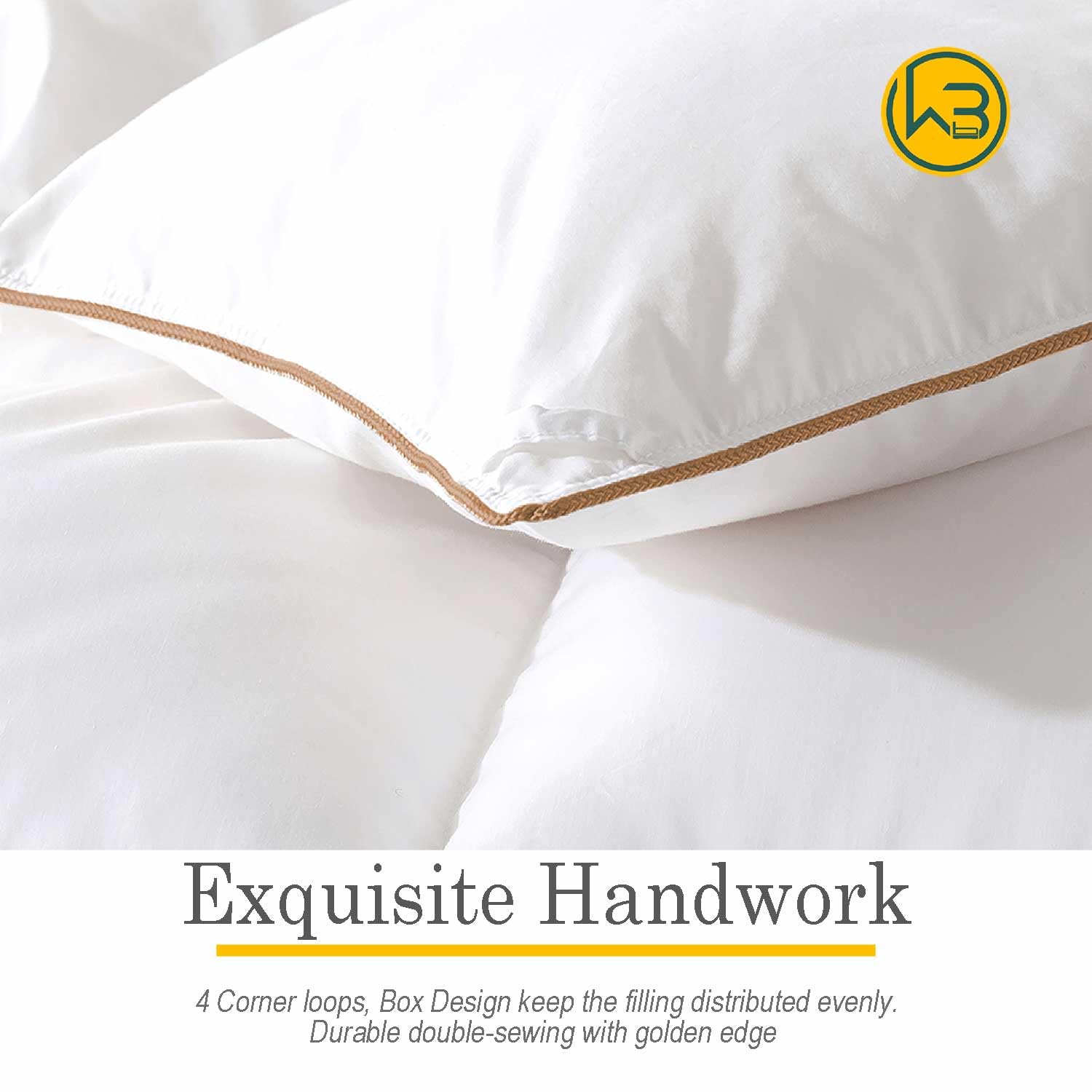 HYVIF Piumone In Piuma D'oca Bianca 750 Fill-Power – Letto King Size (269x228 Cm), Tutte Le Stagioni, Calore Medio, 1672g, Collezione Hotel