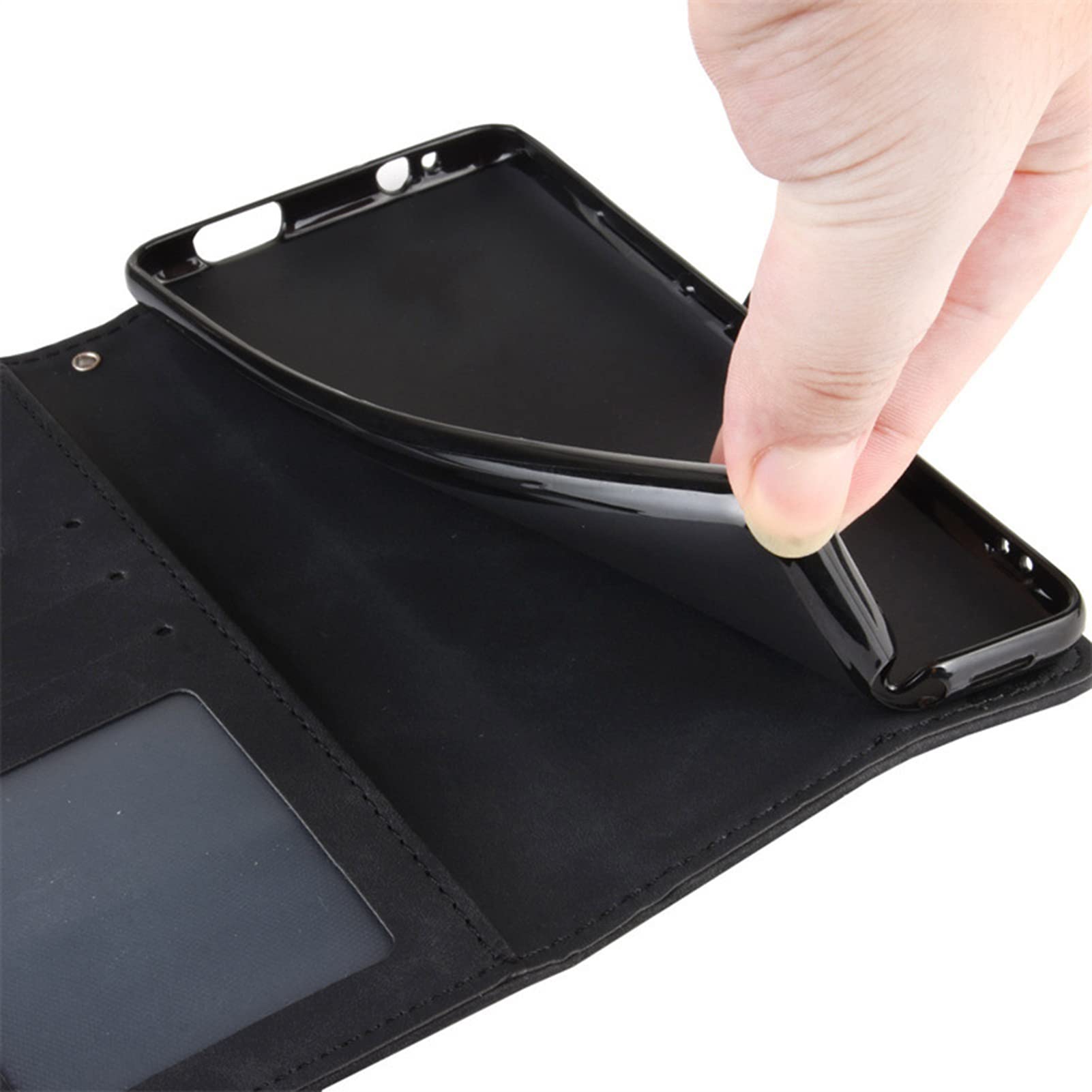 Etui na telefon komórkowy Huawei P60/ P60 Pro/P60 Art, skóra premium, z klapką, etui na telefon komórkowy z przegródkami na karty, zapięcie magnetyczne, skórzane etui, różowe, P60