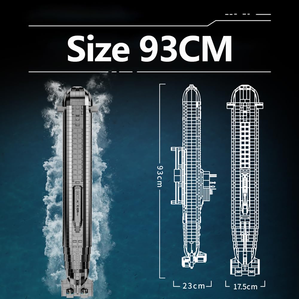 DUANT 628020 941 Modell Atom-U-Boote Bausteine Bausatz, 4474 Stück Militär Atom-U-Boot-Komponenten von Kriegsschiffen, Sammelbar Zeigen Sie U-Boot Modelle Spielzeug und Geschenke