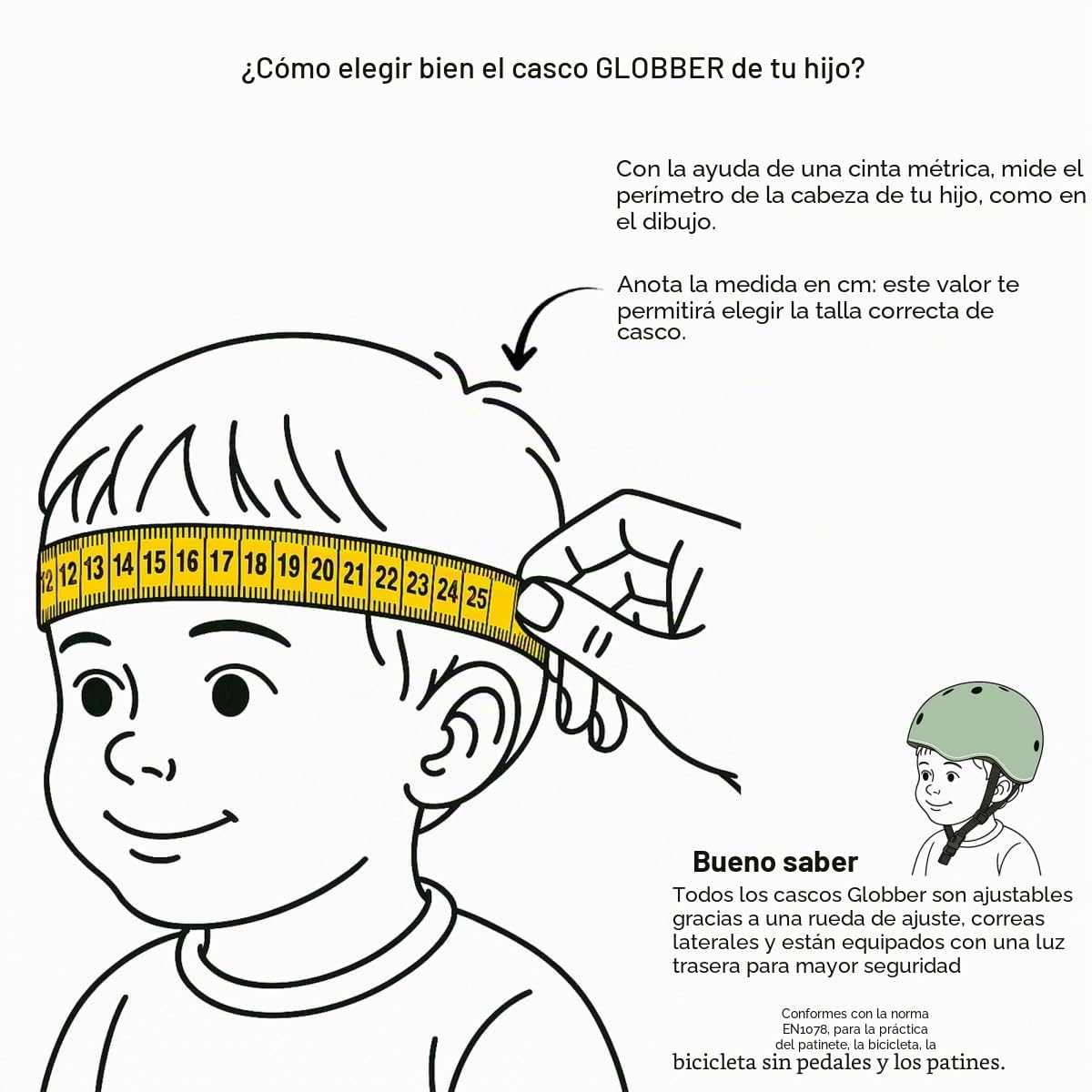 Globber – Casco Primo Niño XS-S (48 a 53 cm) –