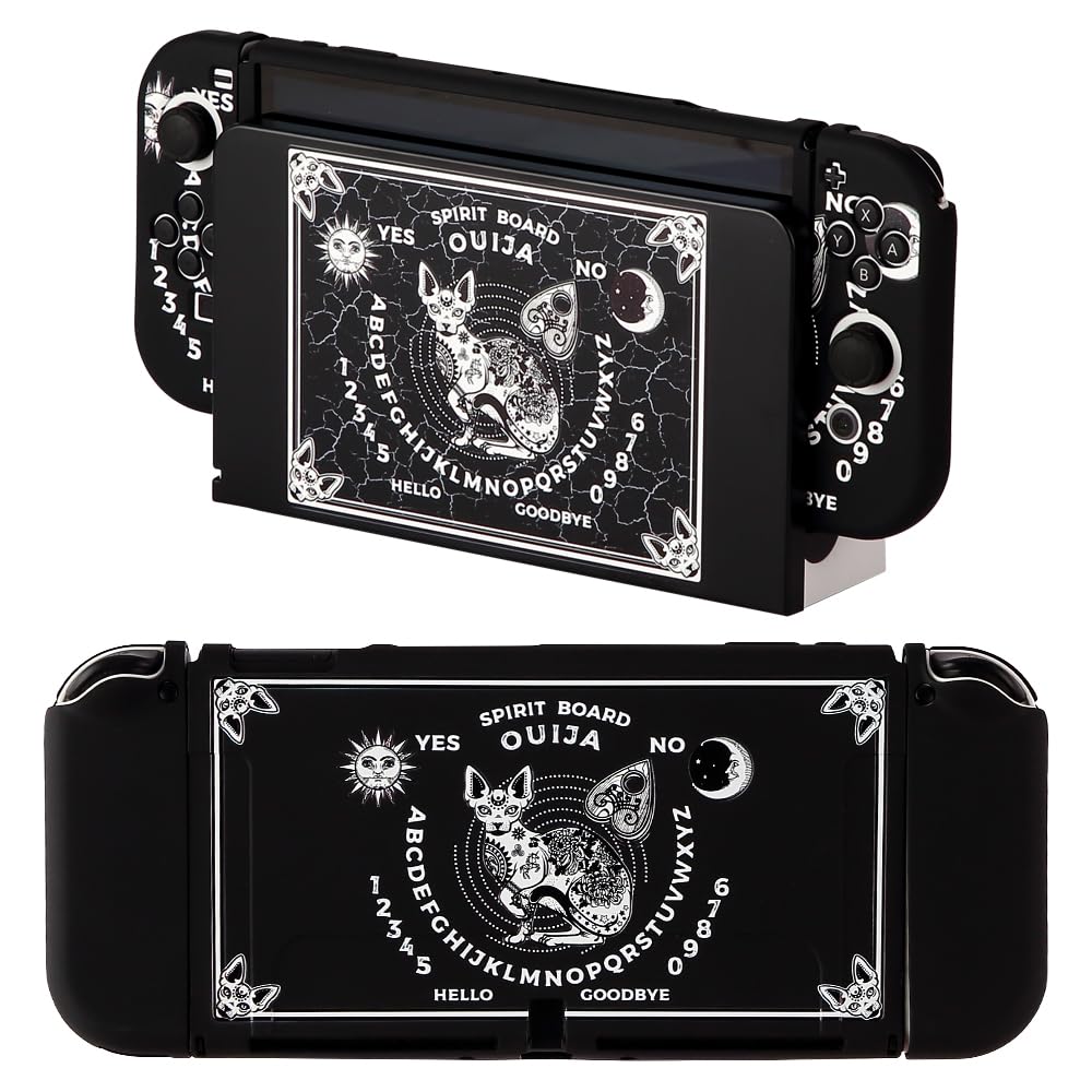 CasosexploreLab Case Shell Compatible with Nintendo Switch OLED Aesthetic Tarot Protective Cover for Nintendo Switch Joycon Controller Soft TPU Grip Dokable Case Carrying Cover Switch Accessories