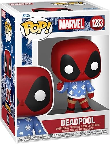 Miniatura 2 de POP Marvel Holiday - Figura de vinilo de Funko Deadpool con suéter feo (paquete con funda protectora de caja compatible), multicolor, 3.75 pulgadas