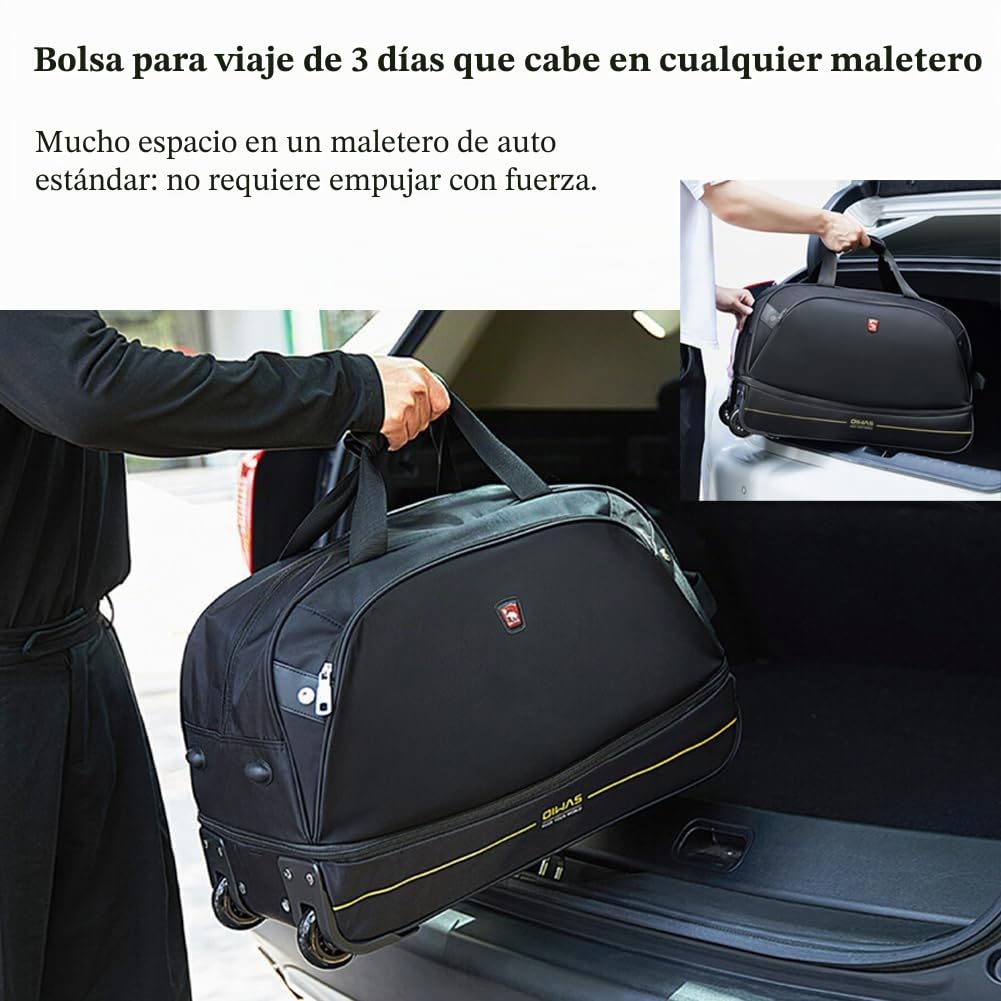 OIWAS Maleta Pequeña Bolsa de Viaje con Ruedas Viaje de Semana Equipaje De Mano para Hombres Y Mujeres