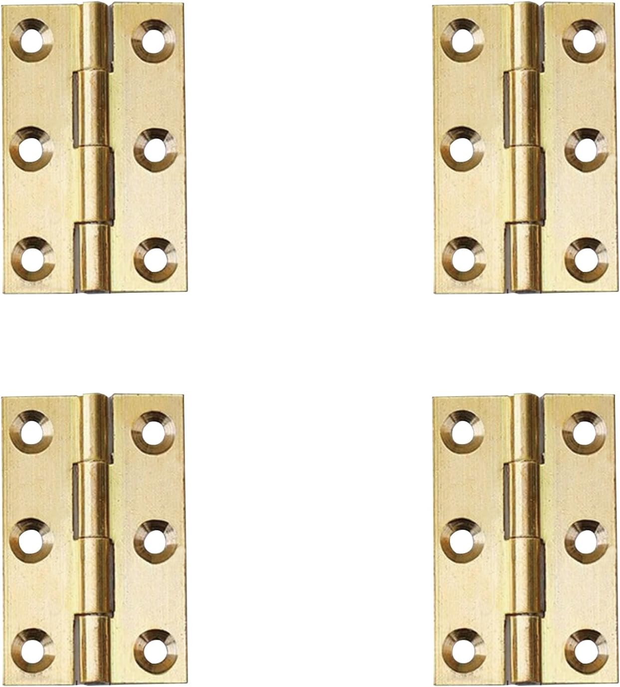 4 Pcs 2.5" Door Hinges Brass Folding Hinges for Gate Window Closet Drawer Boxes, Bronze