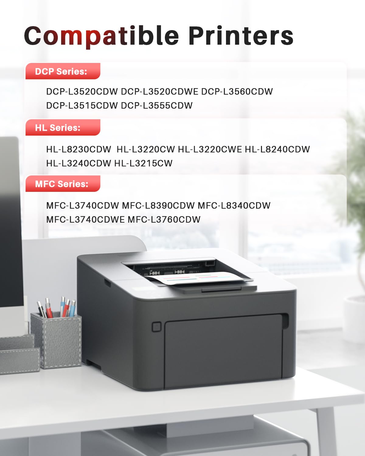 Halloya DR248 DR-248CL Tamburo Compatibile per Brother DR-248CL Tamburo per Brother MFC-L3740CDW L3740CDWE MFC-L3760CDW DCP-L3560CDW DCP-L3520CDW HL-LC3240CW HL-LC3220CW (4-Pack)