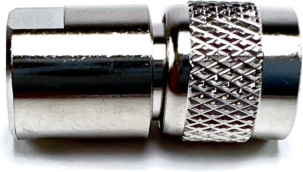 RF Coax Adapter FME Male Plug to Mini UHF Male Plug Gold Pin Nickle Body 2pcs