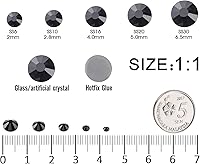 Vista 75 de 1440 piezas de diamantes de imitación termoadhesivos SS20 color púrpura2 con parte posterior plana, gemas de cristal de vidrio para ropa, camisas