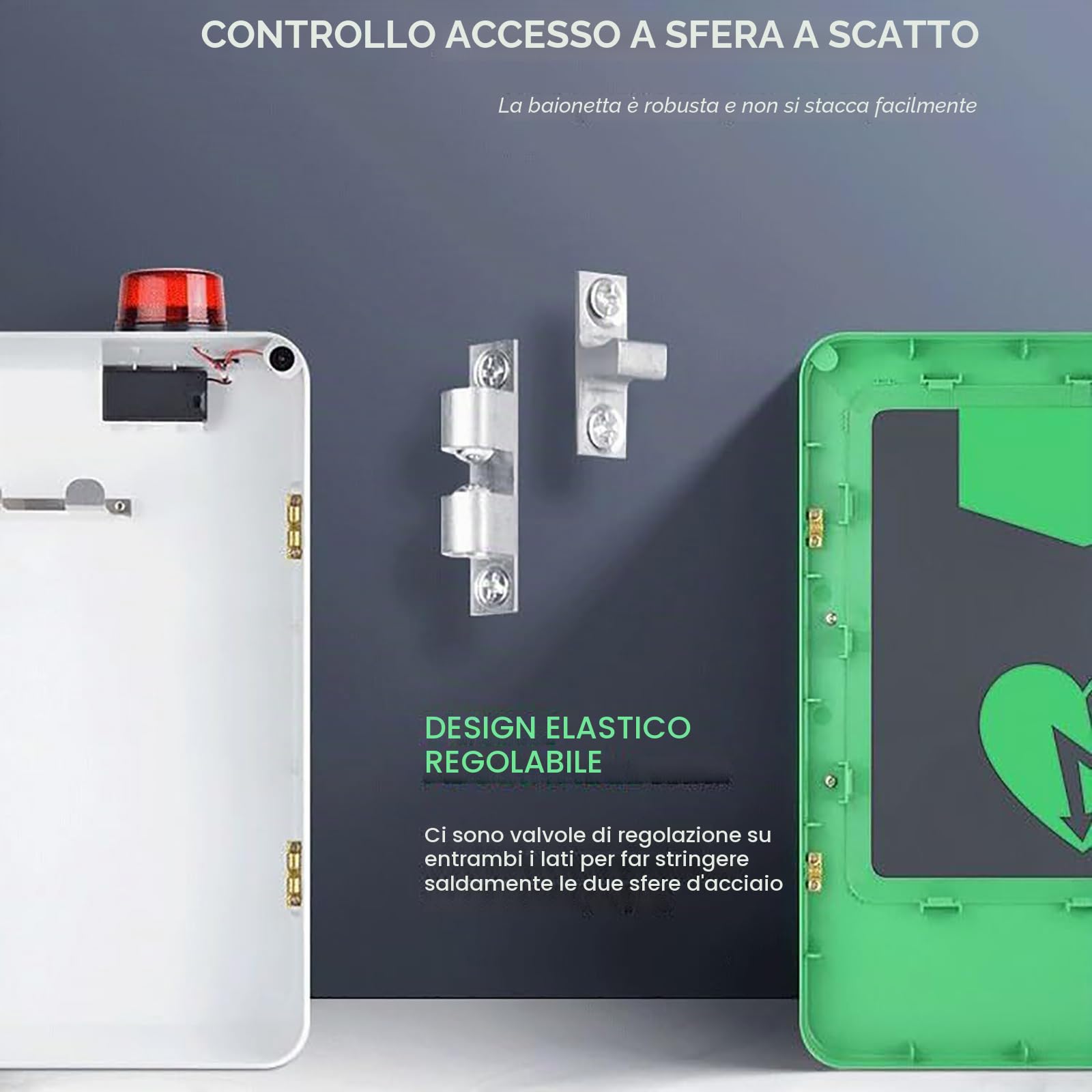 Defibrillatore DAE con chiave e allarme, contenitore da parete per risposta alle emergenze cardiache, adatto per casa, scuola, club e gruppi