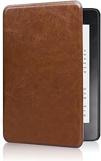 SCSVPN Case for Kindle 10th Generation 2019 Release(Model No.: J9G29R), Slim Durable PU Leather Shell Cover with Auto Wake/Sleep & Hand Strap, Will Not Fits Kindle Paperwhite 10th Gen 2018 - Brown