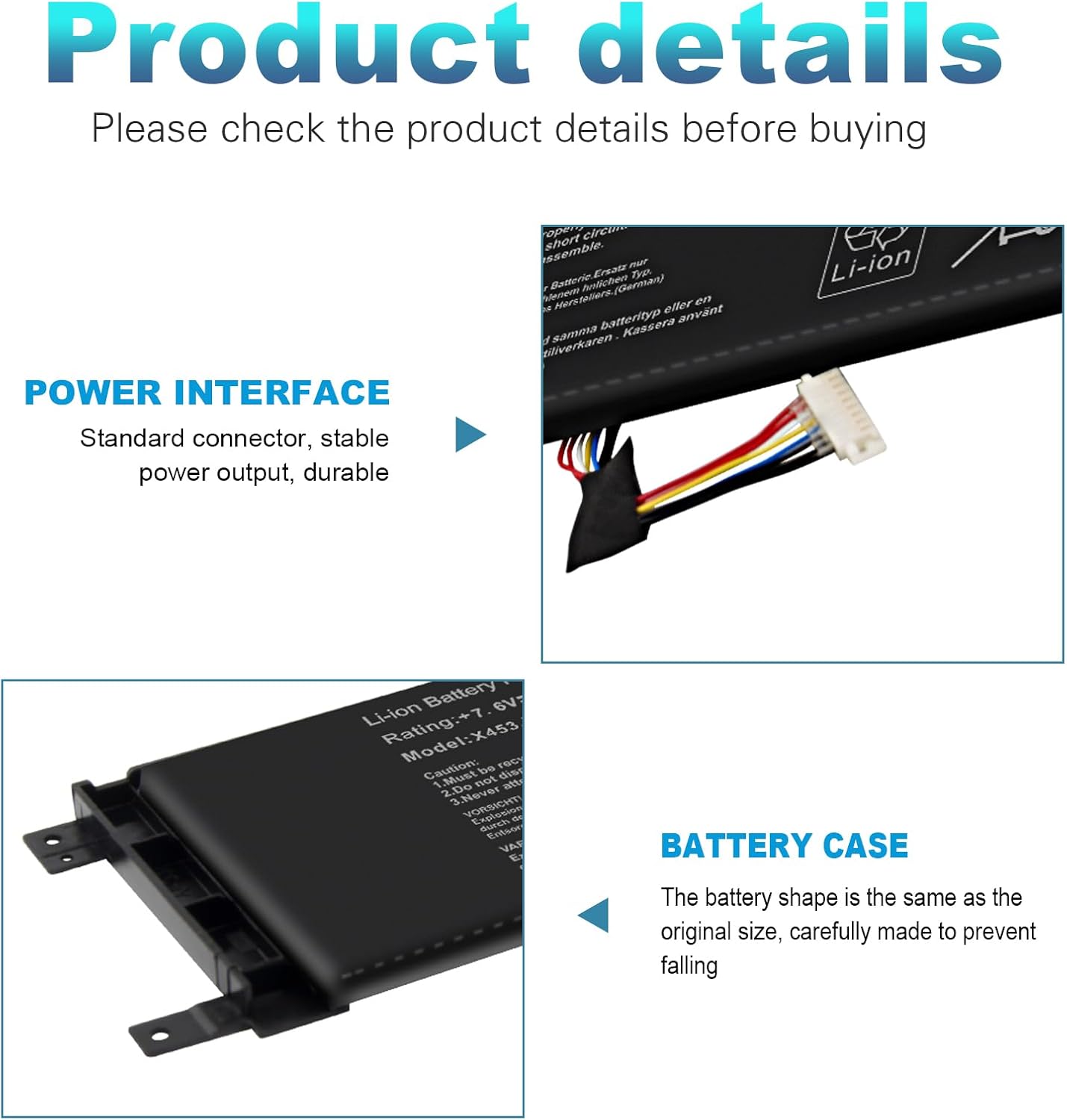 Fancy Buying New B21N1329 Laptop Battery for Asus X403 X403M X403MA X503M X502CA X453 X453M X453MA X553 X553M X553MA - 7.6V 30Wh