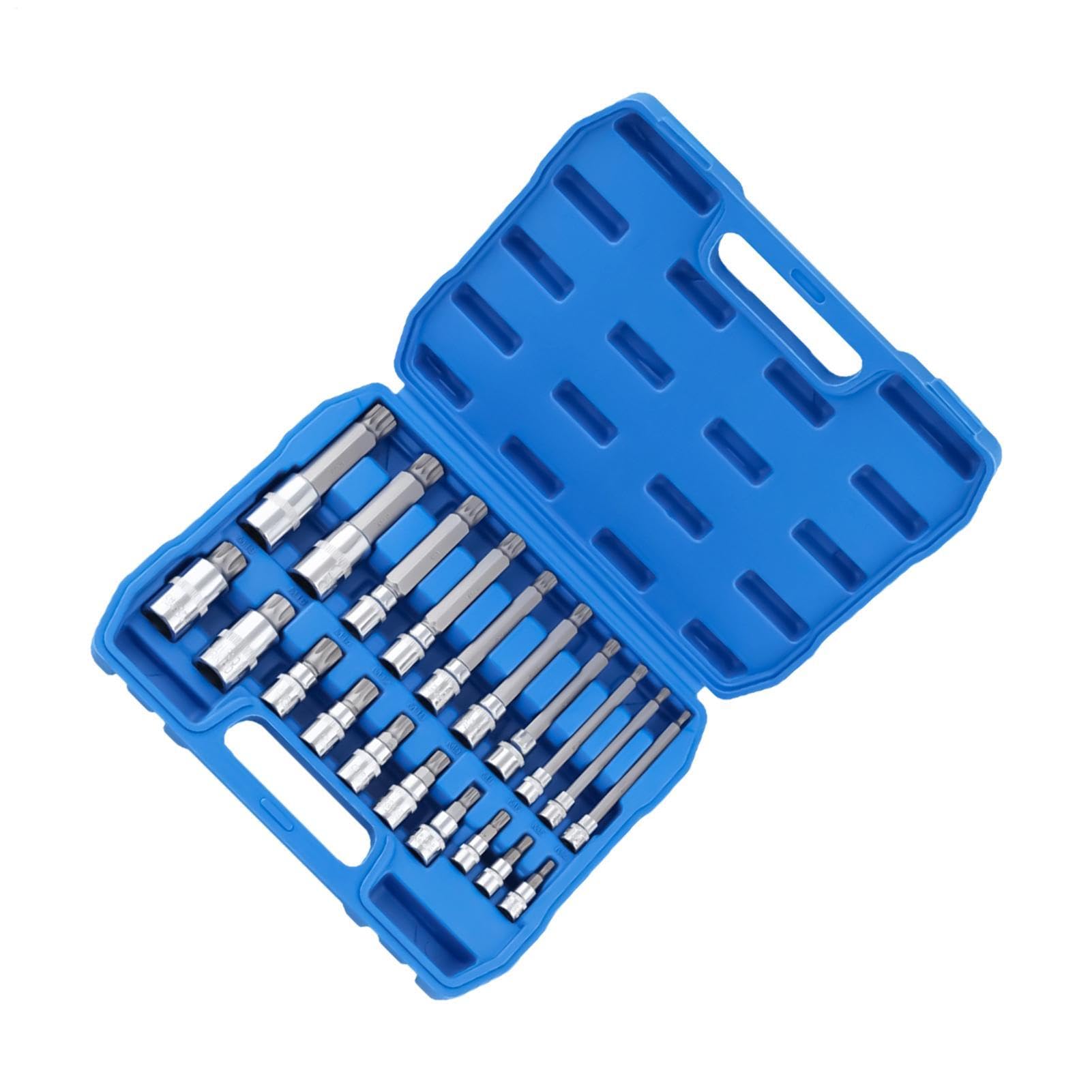 Juego de llaves de vaso compactas, 20 piezas, tipo M