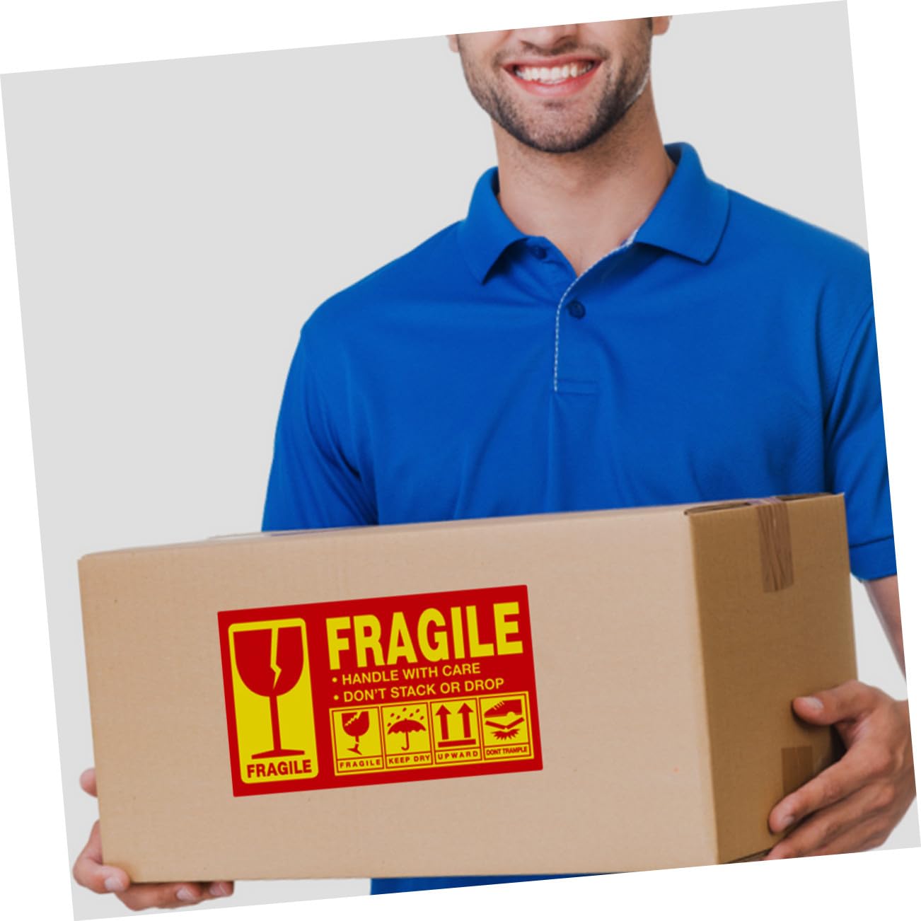 POPETPOP Etichette Adesive Fragile Per Imballaggio Spedizione e Trasloco Adesivi Di Avvertenza Per Spedizione e Imballaggio Adesivo Di Fragile