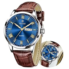 Brown Leather Strap Blue Face-G8408P