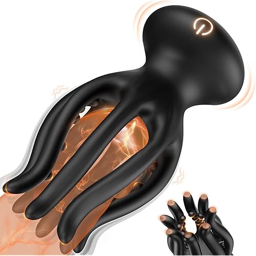 Male Sex Toys for Men Tentacle Shaped Penis Vibrator - EINSEO Male Masturbator Couples Sex Toy with 10 Vibrating 360° Wrapping for Glans Clit Nipple Stimulation, Handheld Adult Toys for Men Women