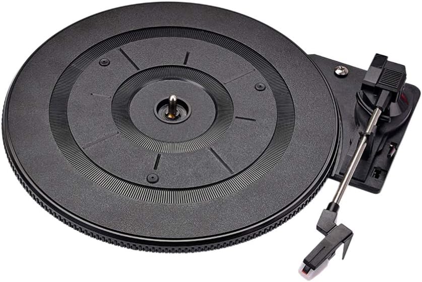 EXCEART Vintage Vinyl Record Player Turntable with 13.97In Platter Built-in Preamp Adjustable Counterweight Portable Retro Phonograph for Home Audio and Video Accessories