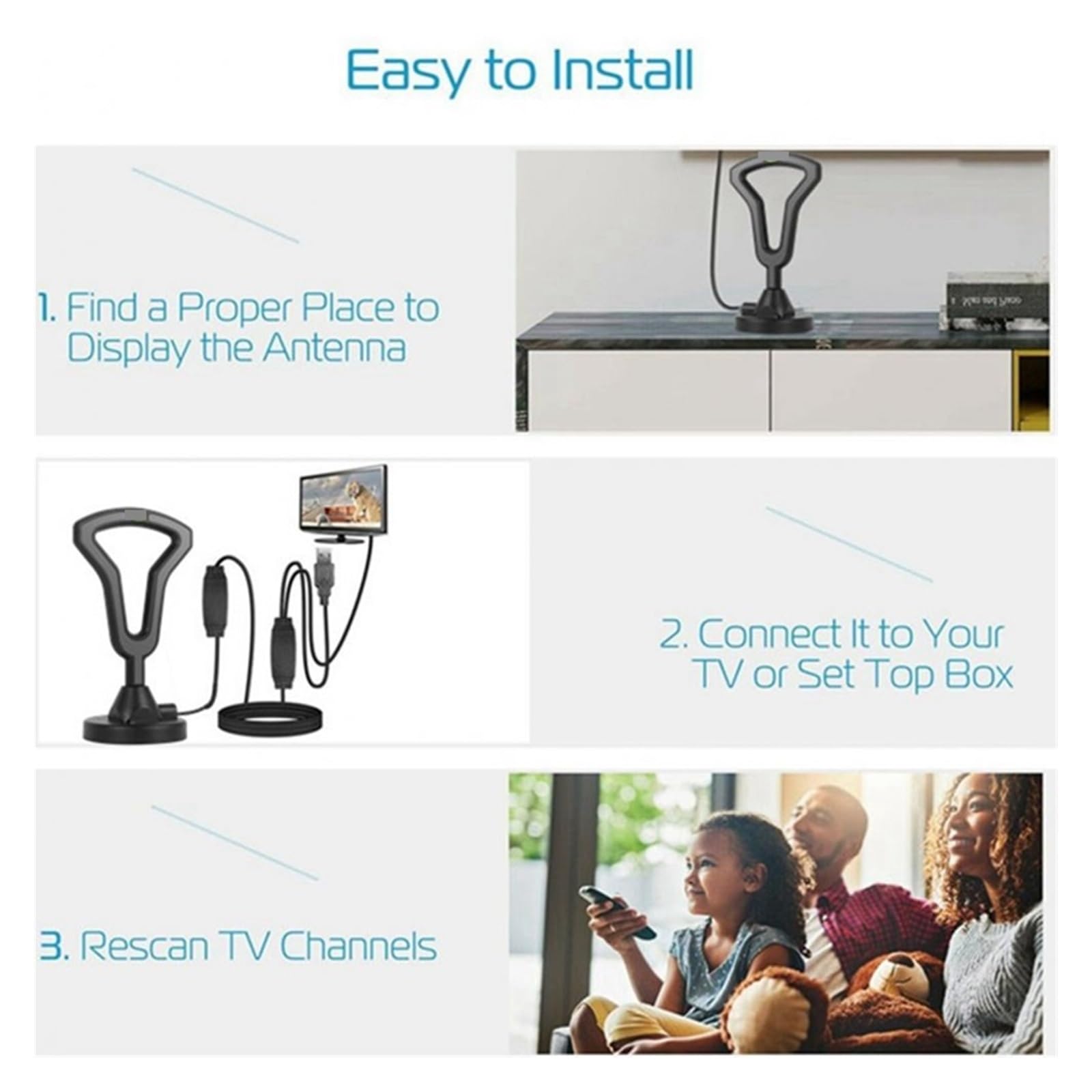 Amplificatore Universale For Antenna HDTV, Ricezione Del Segnale Ad Alto Guadagno E Bassa Latenza For Migliorare La TV Digitale Interna Copertura più ampia
