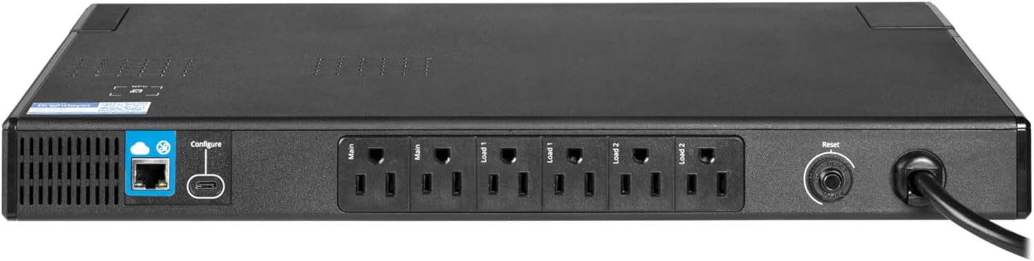 Eaton Tripp Lite Series 1000VA 1U Rack Mount Lithium UPS, 750W, Cloud-Connected Online UPS with Remote Monitoring, 6 Outlets, Battery Back Up & Surge Protection, 5-Year Warranty (BC1000RT1ULNC)