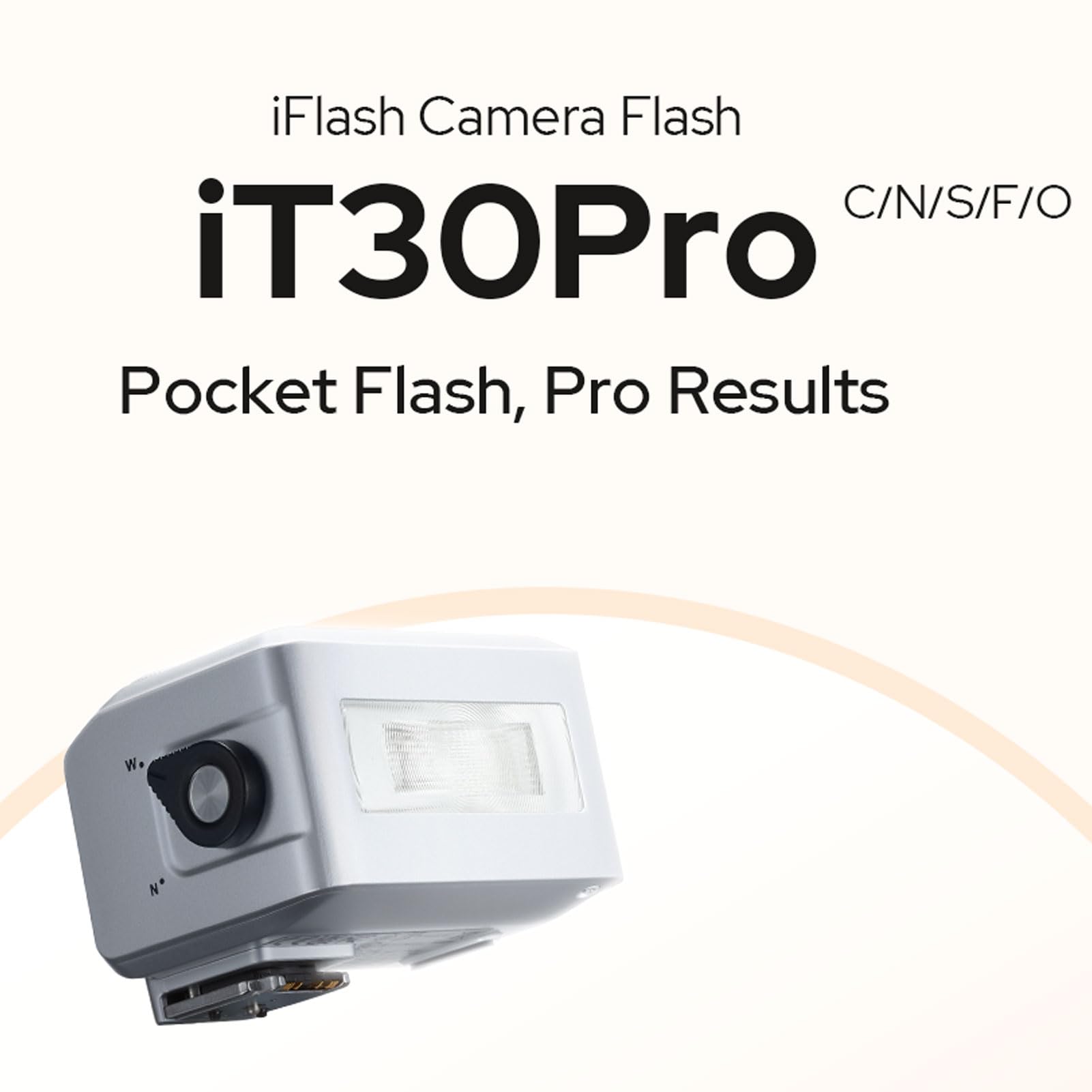 GODOX iT30Pro S TTL lampa błyskowa GN15 Speedlite 560, liczba błysków 1,5 s, czas ładowania 1/8000 s, HSS wbudowany dyfuzor do kamer Sony (srebrny)