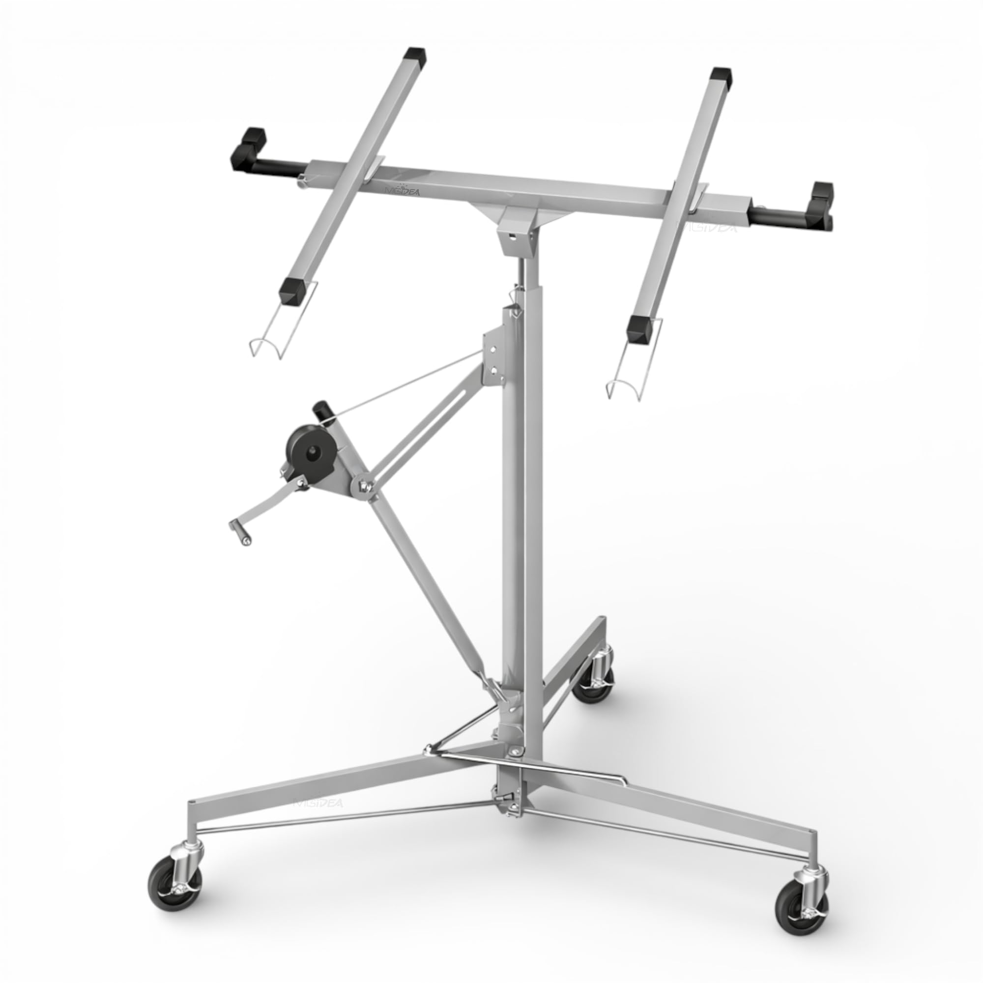 ALZA LASTRE SOLLEVATORE PANNELLI CARTONGESSO SUPPORTO REGOLABILE 68KG 3,5 M RICHIUDIBILE CON RUOTE BLOCCABILI ACCIAIO