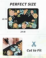 Vista 7 de AMOAMI Tapete de café absorbente con parte trasera de goma para secar platos para encimera de cocina, accesorios de bar para debajo de la cafetera