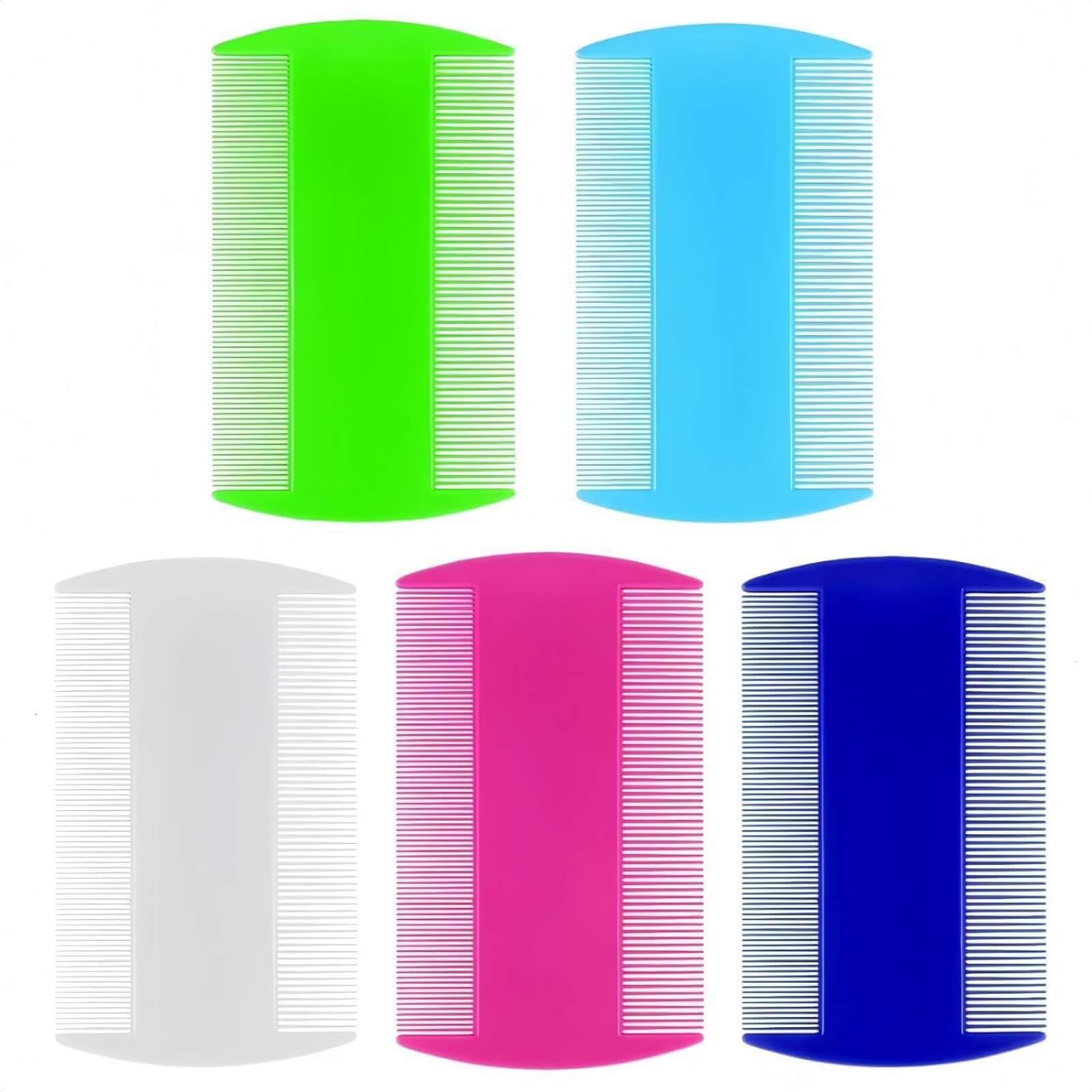 Yumflan Hair Comb, 5 Pcs Double-Sided Fine-Tooth Combs, Dandruff Removal Hair Combs for Adults and Kids