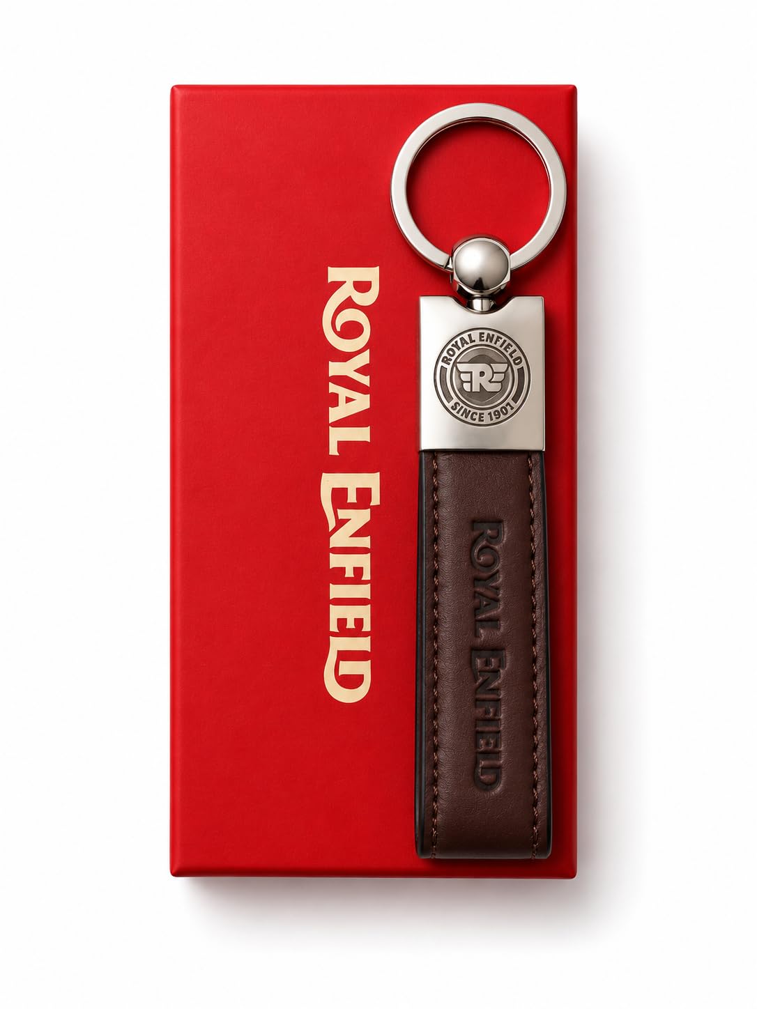 Leather Keychain for Vintage Motorcycle with Embossed Logo – Premium Leather Strap Key Ring Accessory for Bike Keys & Gifts-image-16
