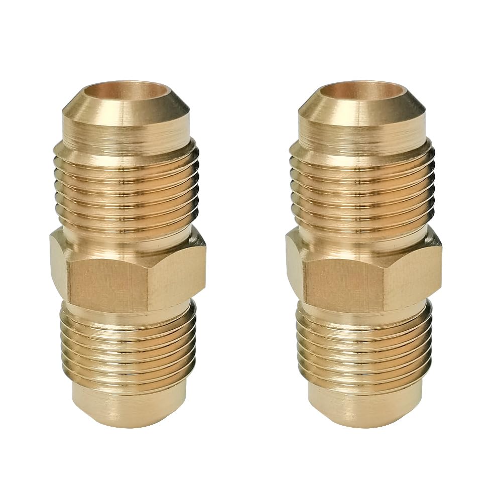 HQMPC Brass Flare Fititng Connector Brass Gas Fititng Gas Adapter Union