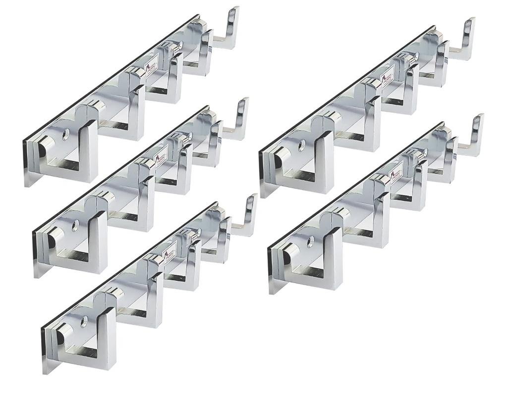 PROMIXO Premium Stainless Steel 5 Pin Cloth Hanger Wall Mounted Bathroom Cloth Hanger,Coth Wall Hook,Door Hooks Rail for Hanging Keys,Clothes,Towel (Pack of 5) (B07FL379YG) Amazon Price History, Amazon Price Tracker