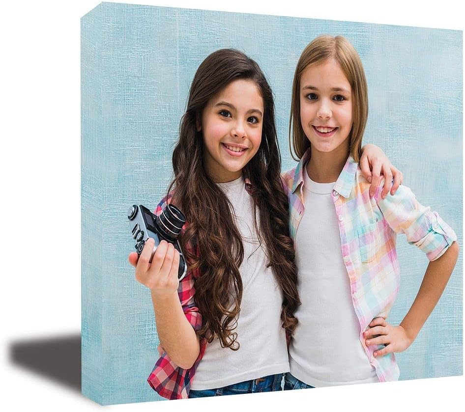 CHELNA Canvas Print Personalized With Your Photos, Canvas Wrap on Mdf, Gift For Anniversary, Birthday, Wedding Size (8 inchx8inch)