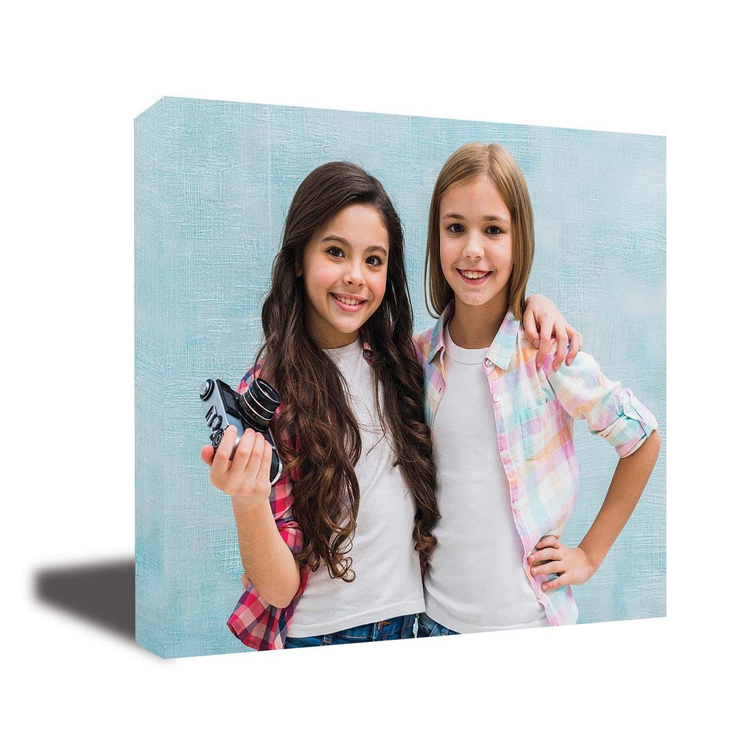 CHELNA Canvas Print Personalized With Your Photos, Canvas Wrap on Mdf, Gift For Anniversary, Birthday, Wedding Size (8 inchx8inch)