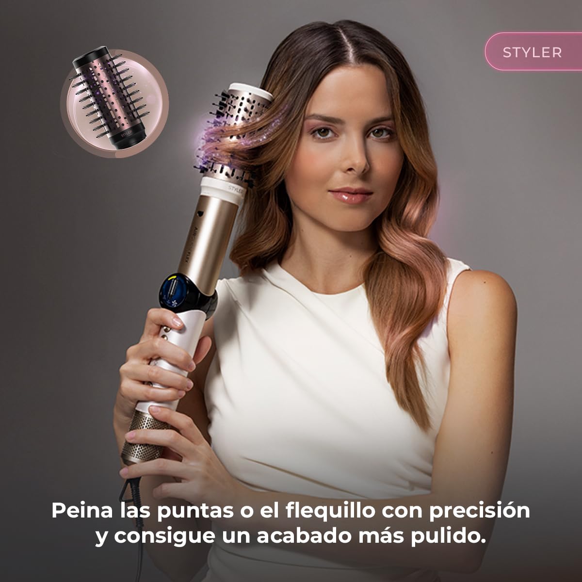 Cecotec AirGlisse 14in1 Flex Cepillo de Aire Moldeador Multifunción 1400W 110000RPM Motor Brushless