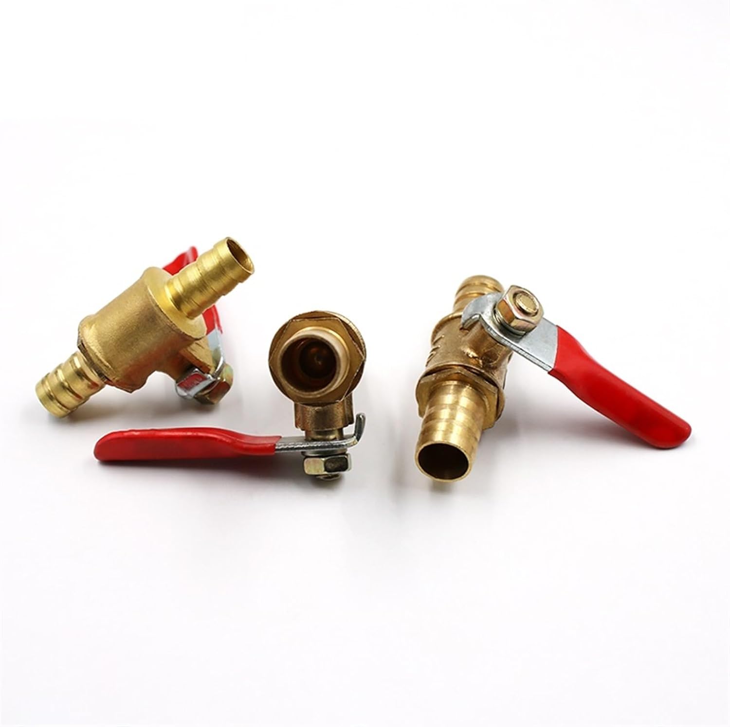 6mm-12mm Hose Barb Inline Brass Water Oil Air Gas Fuel Line Shutoff Ball Valve Pipe Fittings Pneumatic Connector Controller (Color : Tube 12mm)