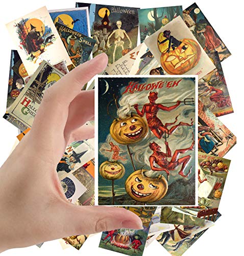 Stickers (8Pics 2.5"X3.5"Ea) Vintage Halloween Poster Witch Flonz Craft #TOP9