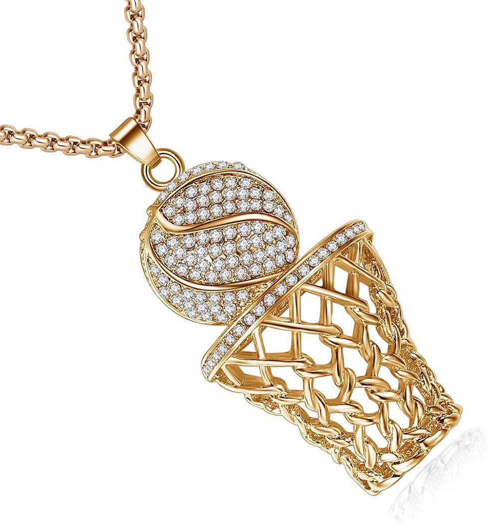 Hiphop Basketball Pendant Necklace Box 