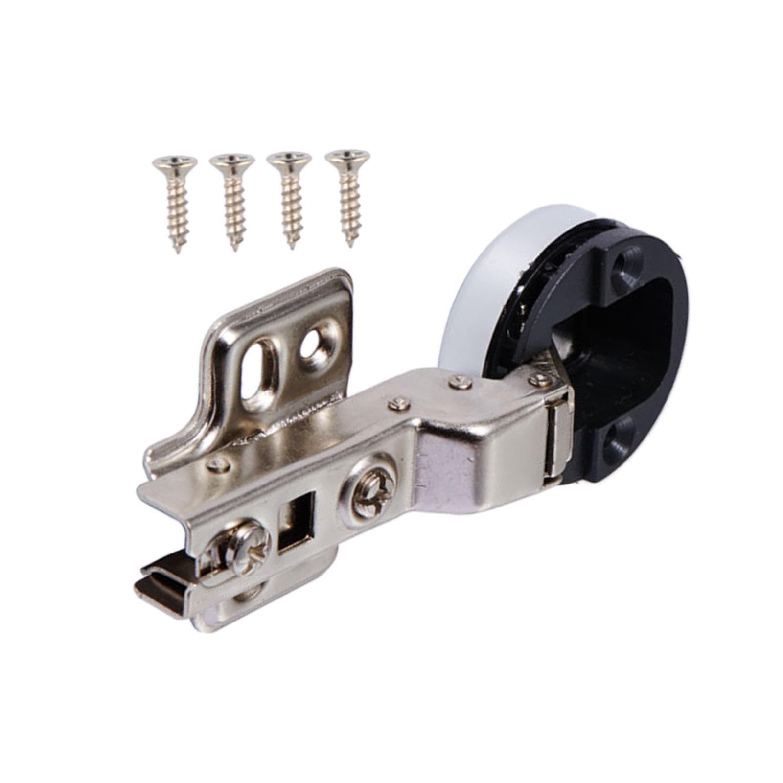 TUXCAXI DIY Hinges Kitchen Cupboard Glass Door Hinge Durable Stainless Steel Construction Easy Installation Ensures Fit Home Cabinet Hardware 35mm Cup Screws, Middle Bend, 110mm