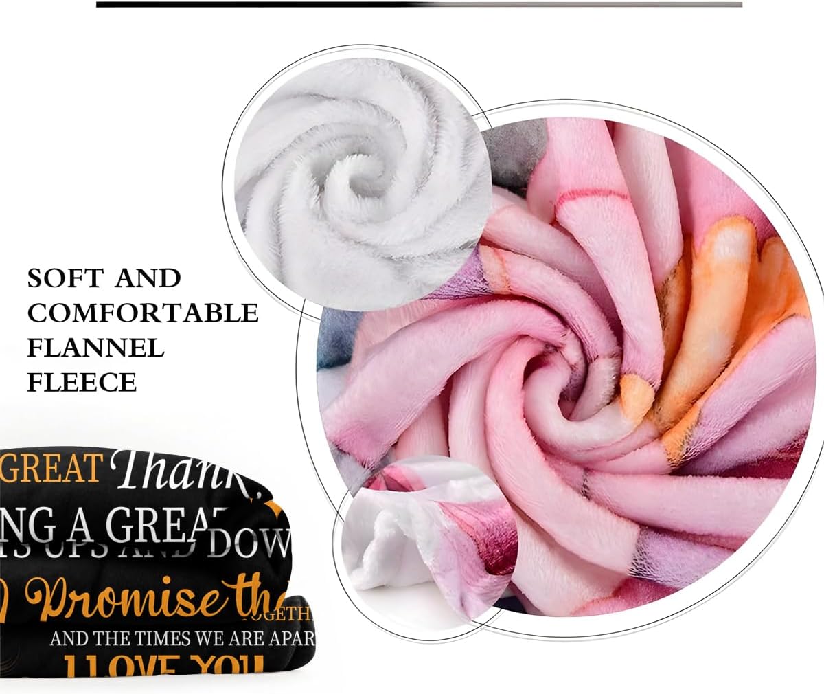 to My Soulmate Romantic Love Letter Throw Blanket Sunset Couple Silhouette Design Throw Long Distance Relationship Gift Thank You Partner Blanket Wedding Anniversary Present Big Hug 80x60 Inches