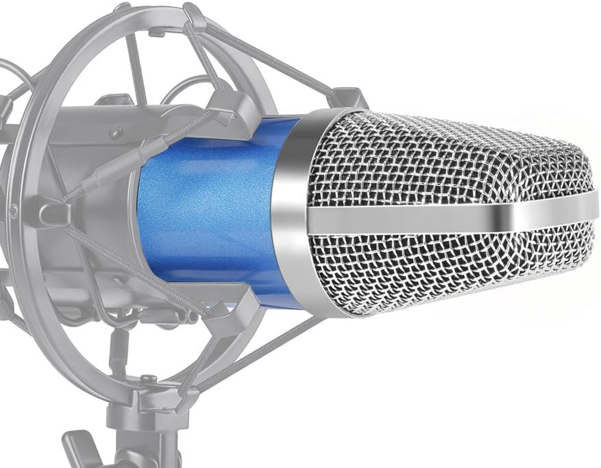 Neewer® NW-700 Professional Studio Broadcasting & Recording Condenser Microphone Set Including: (1) NW-700 Condenser Microphone + (1) Ball-type Anti-wind Foam Cap + (1) Microphone Audio Cable (Blue)
