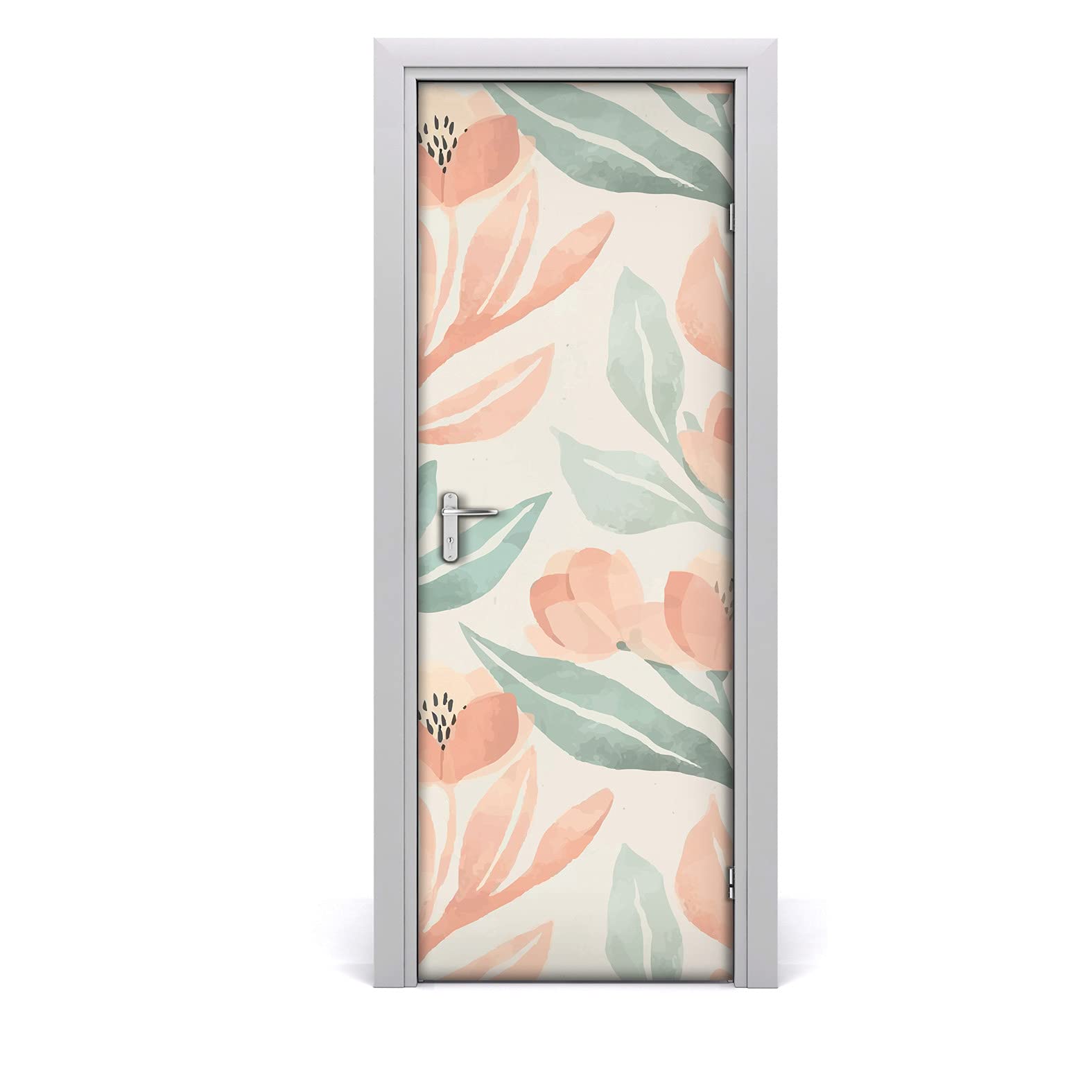 Autocollant de porte Magic-Stick fleurs de pêche 85x200cm