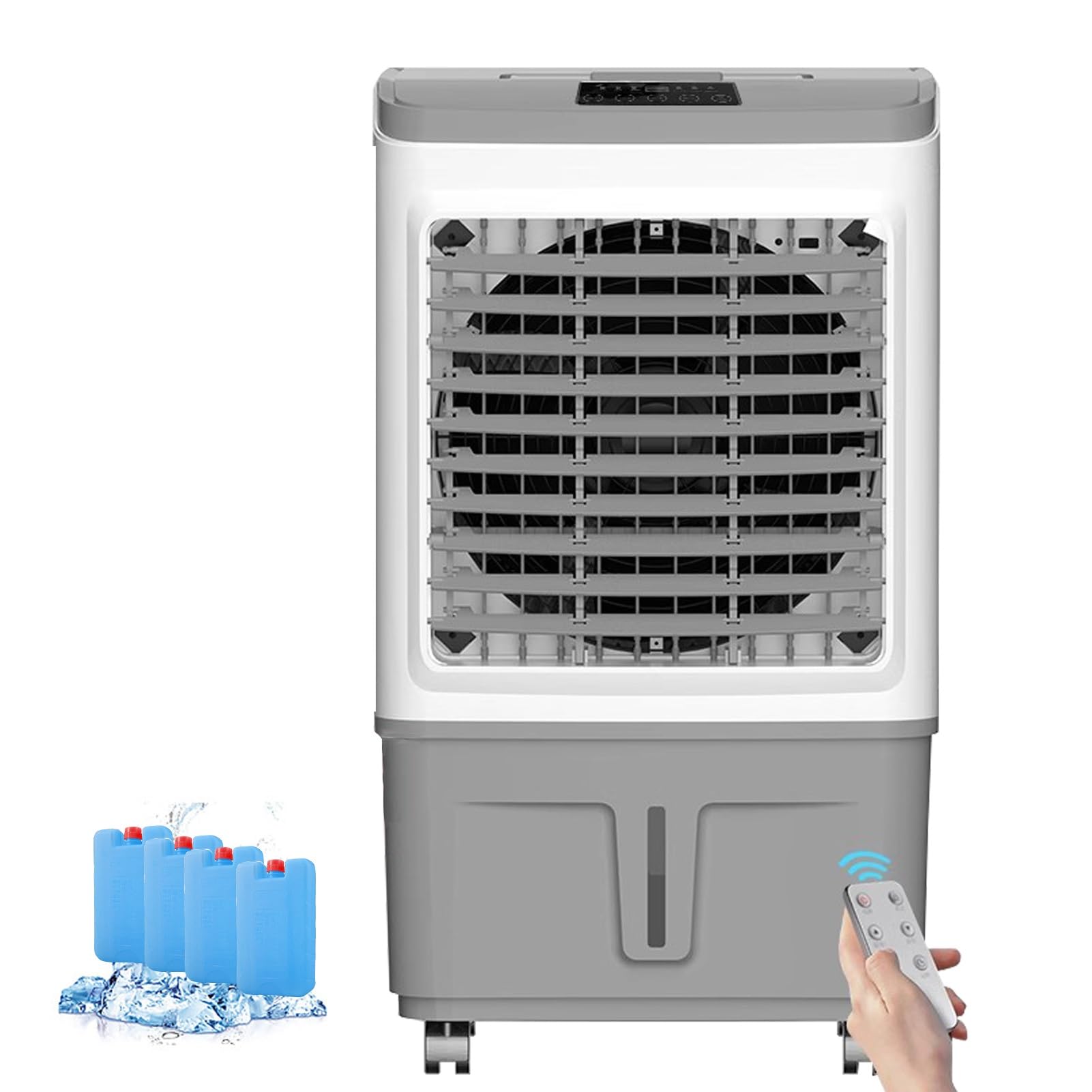 SaryEdge Portable Evaporative Air Cooler Fan, Energy Efficient Cooling with Ice Compartment for Home Office, Bedroom, Desk，size_name-85cm/33.5in，size_name-85cm/33.5in